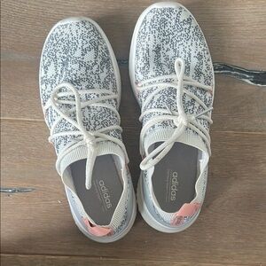 Adidas Speckled Knit Sneakers in Black, White, and Pink